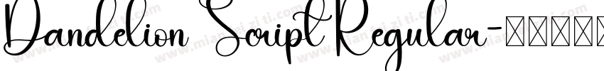 Dandelion Script Regular字体转换